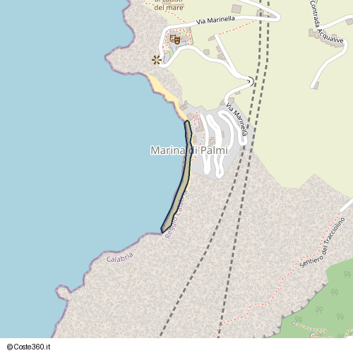 Posizione della spiaggia Spiaggia nei pressi di Via Marinella, Palmi, 89015