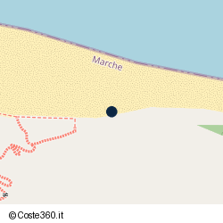 Posizione approssimativa di Bagno 42 e ristorante  baia Paradiso