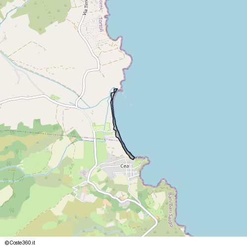 Posizione della spiaggia Spiaggia nei pressi di Tortolì, 08048