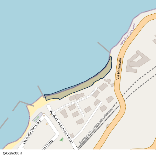 Posizione della spiaggia Spiaggia nei pressi di Via Nazionale, Villa San Giovanni, 89058