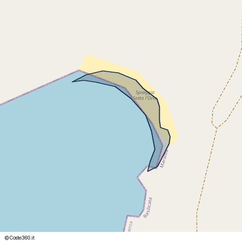 Posizione della spiaggia Spiaggia nei pressi di 640 MSK Maratea Skyline, Maratea, 85046