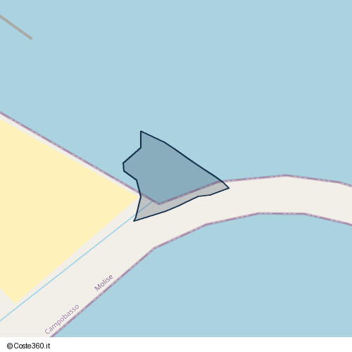 Posizione della spiaggia Spiaggia nei pressi di Via Ezio Vanoni, Campomarino, 86042