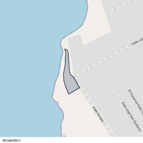 Posizione della spiaggia Spiaggia nei pressi di Viale Lago d'Iseo, Castel Volturno