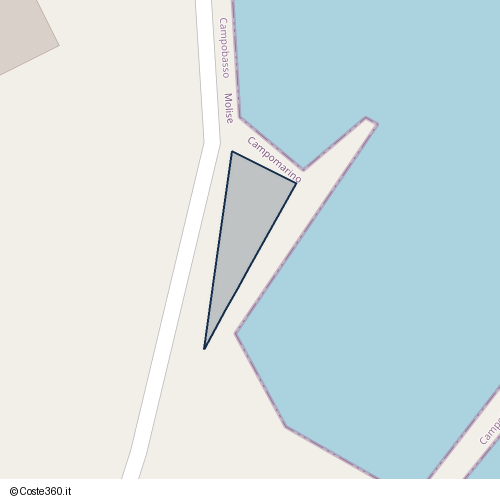 Posizione della spiaggia Spiaggia nei pressi di Case FIAT, Campomarino, 86042