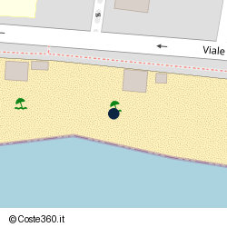 Posizione della concessione balneare Comune Terracina, A. 2015, N. TE-069