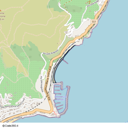 Posizione della spiaggia Spiaggia nei pressi di Alassio, 17021