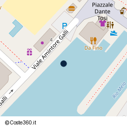 Posizione della concessione balneare Comune di Riccione, A. 2009, N. 144