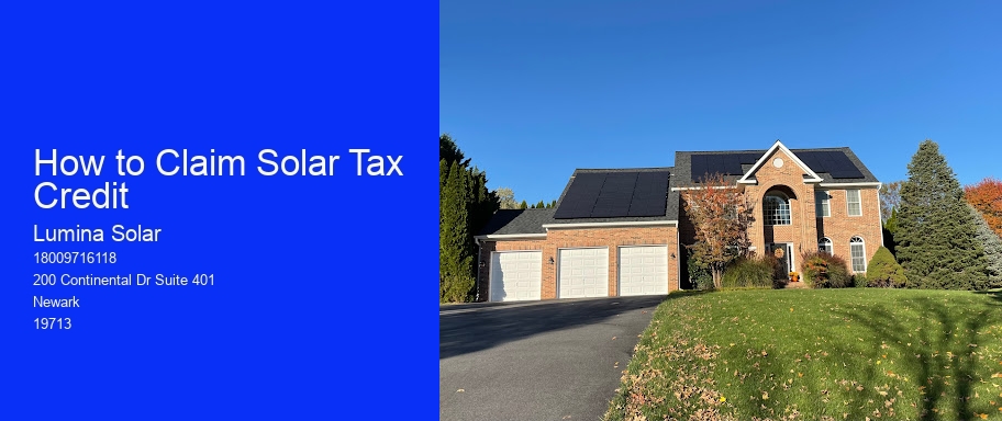 How to Claim Solar Tax Credit