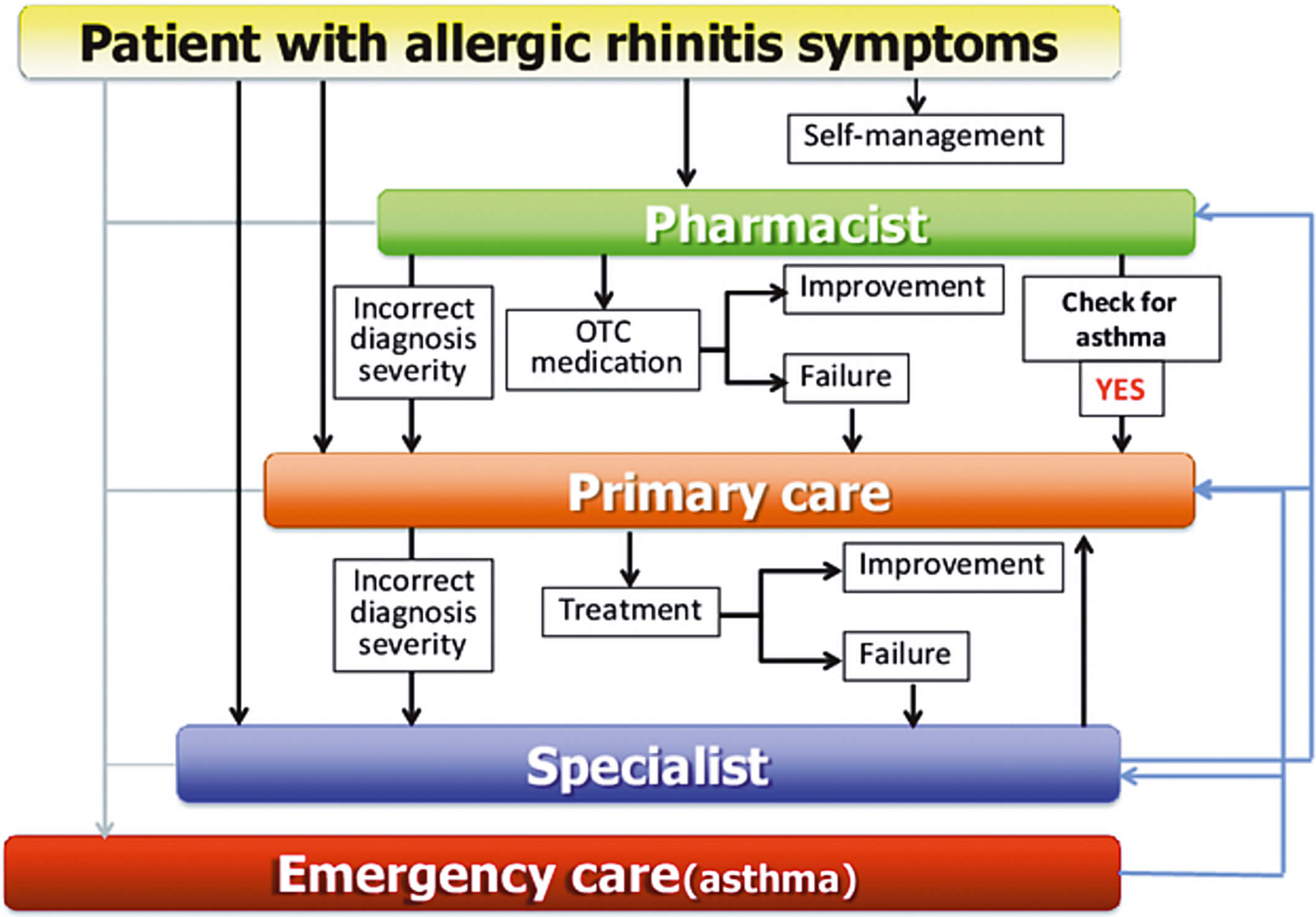 Multisectoral care pathway for allergic rhinitis