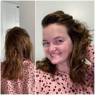 voor en na foto sanne