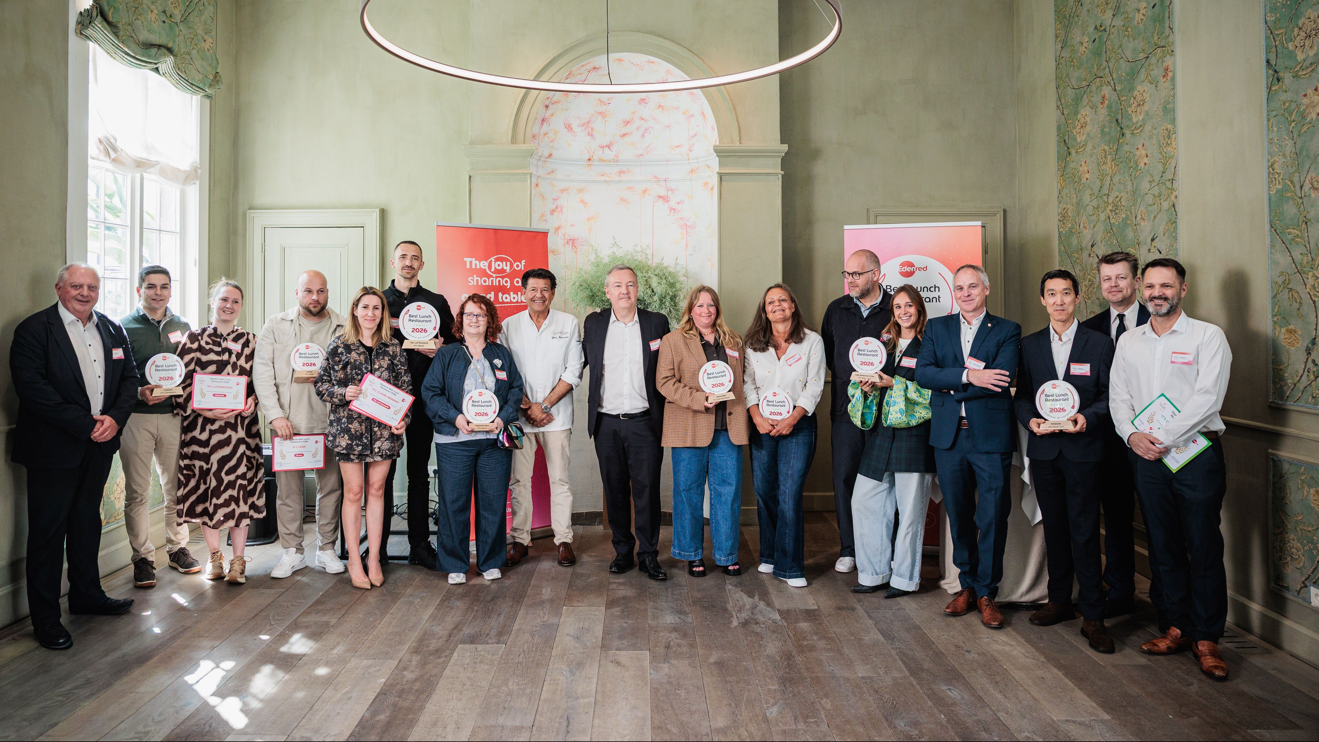 Horeca Vlaanderen reikt mee prijs uit voor Best Lunch Restaurant 2026 van Edenred
