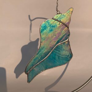 glasinloodkado stekelhorn schelp