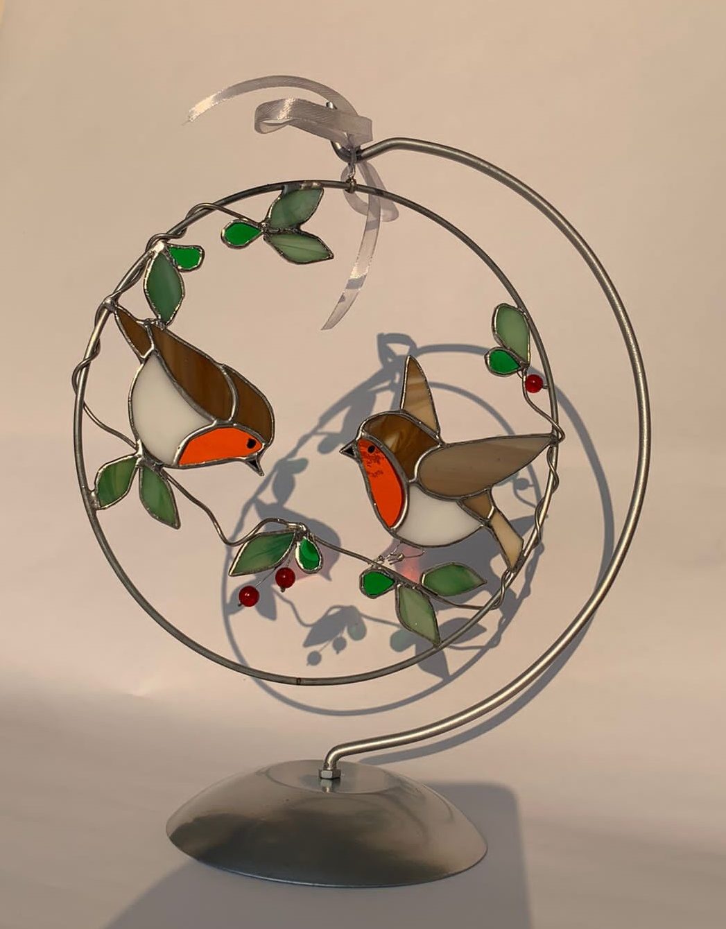 glasinloodkado vogelsringhanger