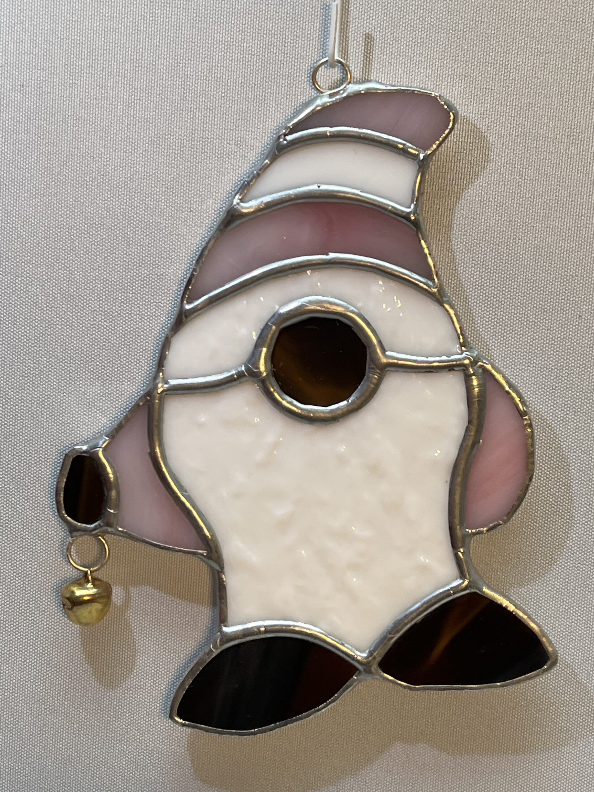 kerstgnoom roze met bruin