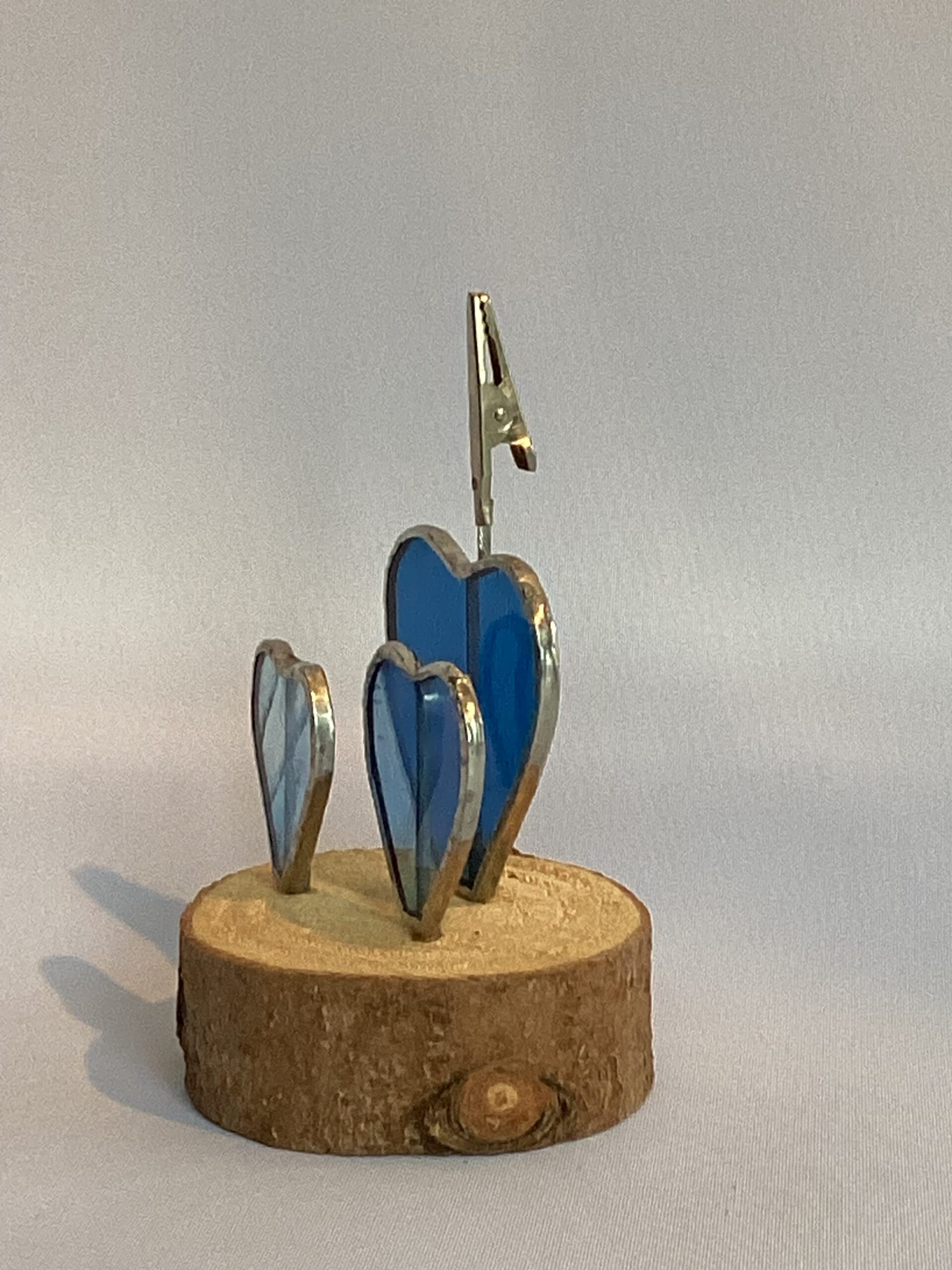 Glasinloodkado Naamkaartenhouder tinten blauw - Afbeelding 2