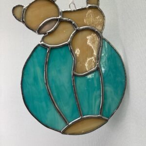 Glasinloodkado Bruine Beer op bal