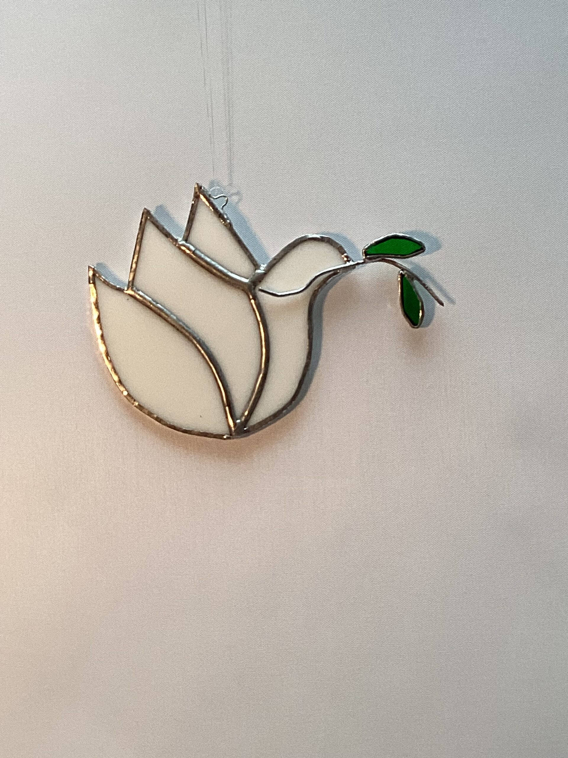 Glasinlood Witte Vredesduif - Afbeelding 2