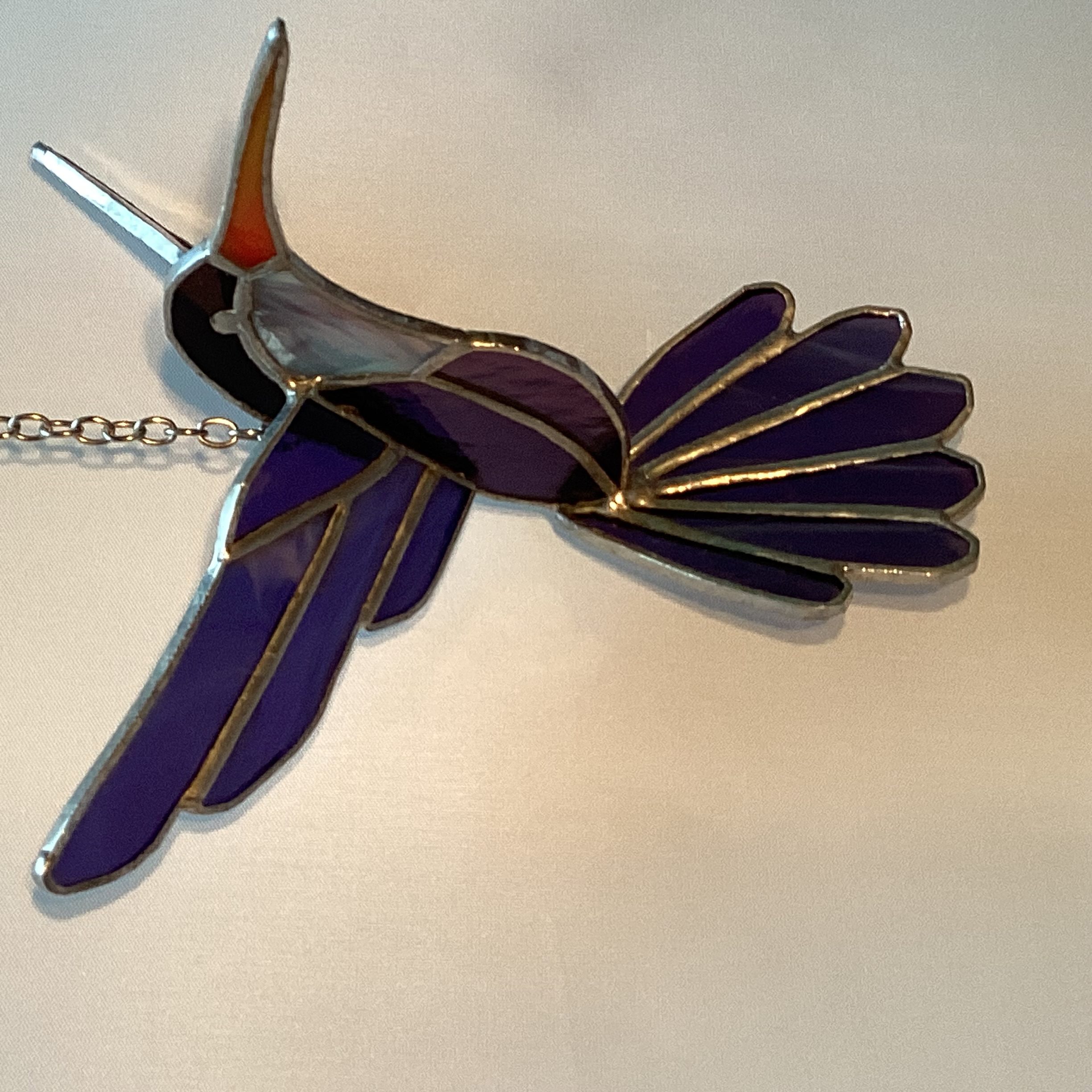 Glasinlood Kolibrie Smal paars - Afbeelding 2