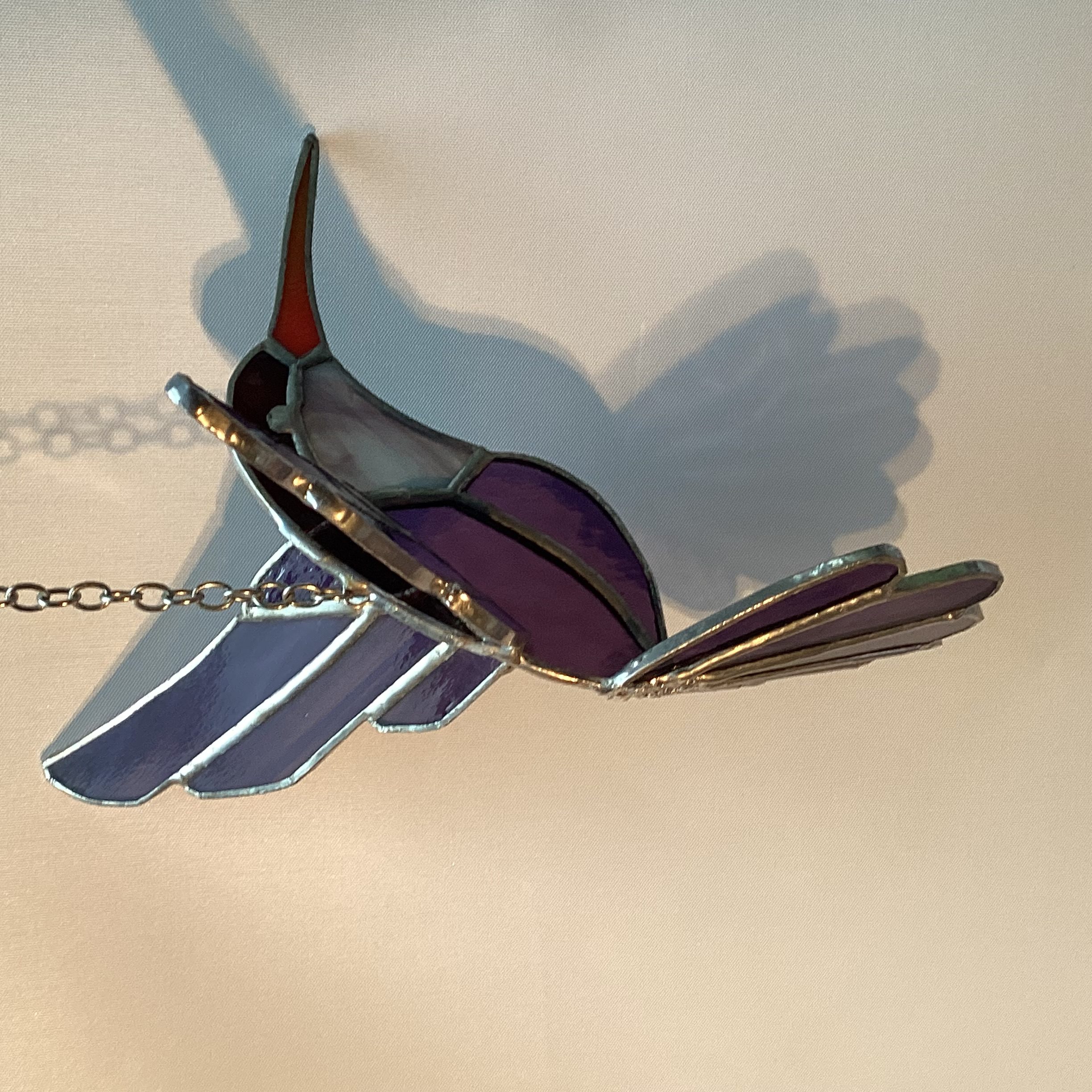 Glasinlood Kolibrie Smal paars - Afbeelding 3