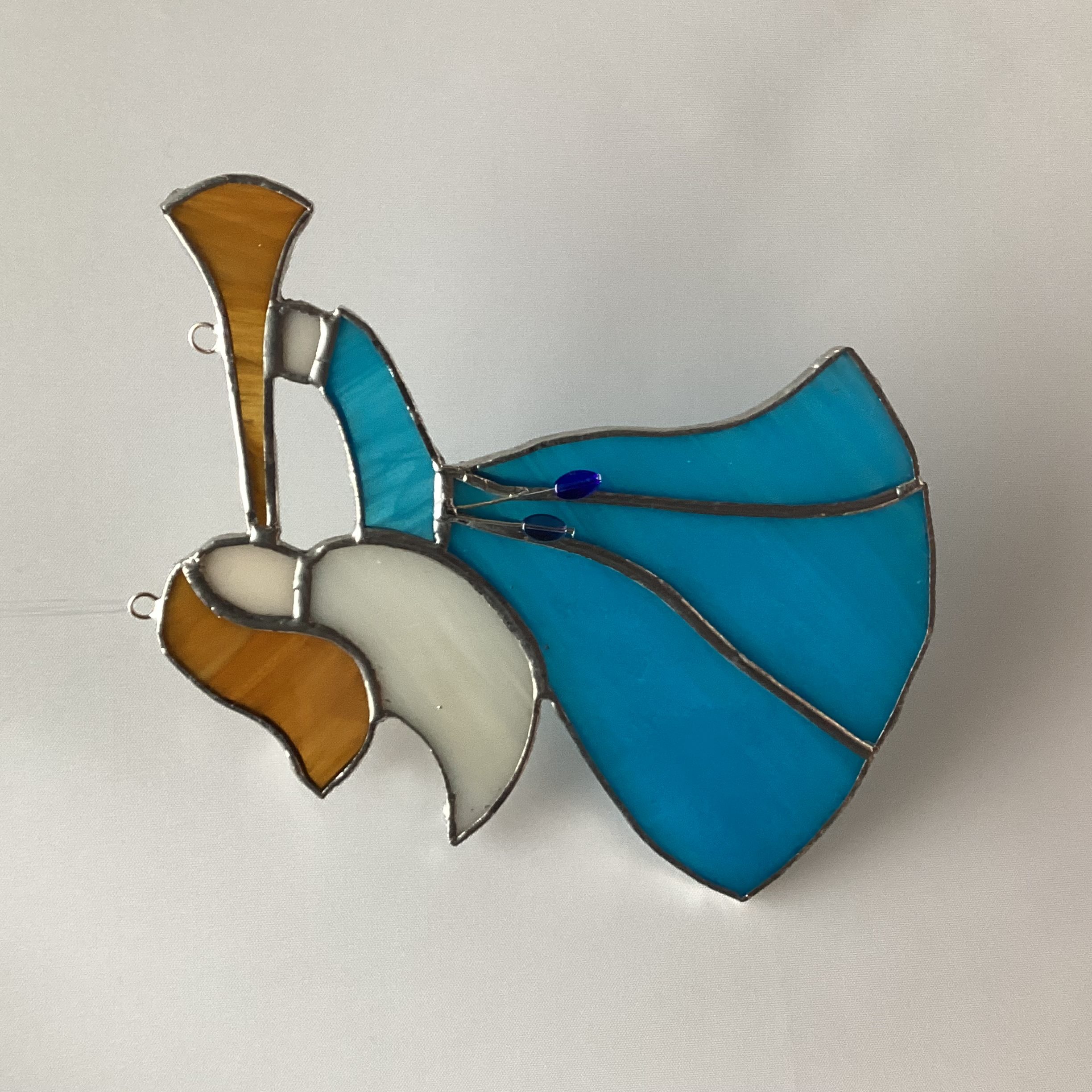 glasinlood engel met trompet - Afbeelding 2