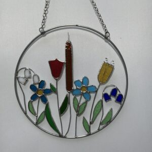 Glasinloodkado bloemenring