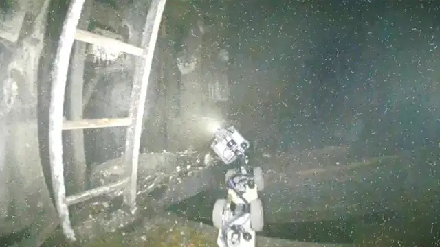 It is the first time that drones have ever looked inside a nuclear reactor