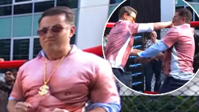 It was a cringeworthy moment when Today host Karl Stefanovic steps into the MMA ring