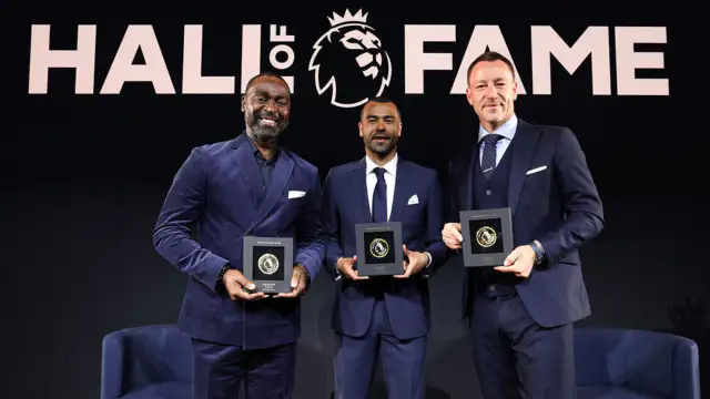 At the Hall of Fame event, John Terry and Andy Cole were in attendance