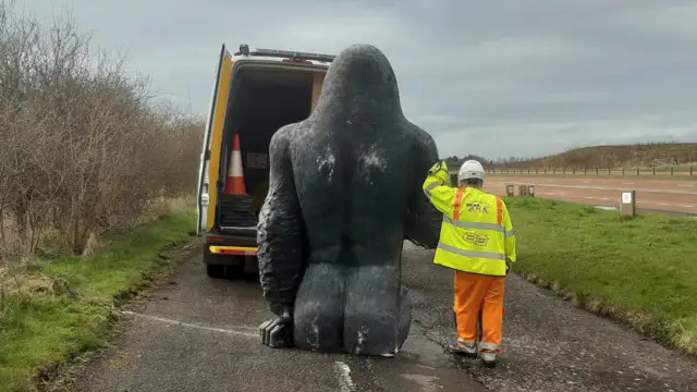 Gary the gorilla statue was stolen from a garden centre in Scotland
