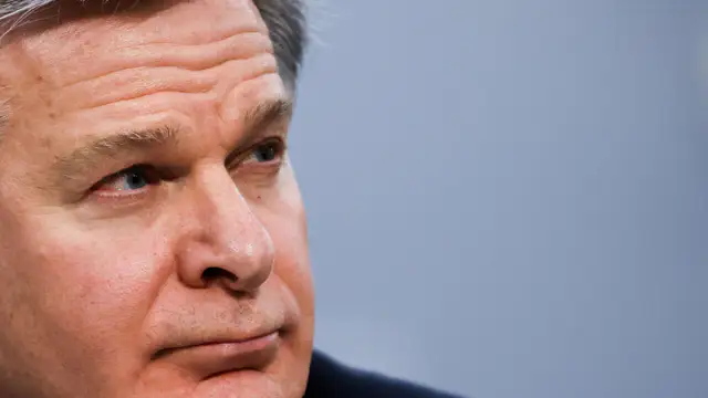 The FBI director is pushing for increased funding and warns of a heightened threat environment