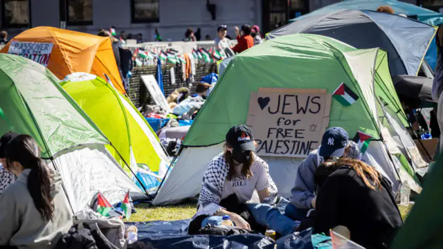 Columbia students claimed they were sprayed with an Israeli chemical weapon during a protest
