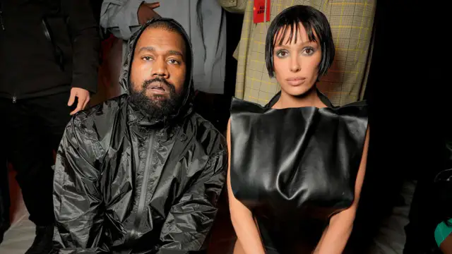 Bianca Censori spotted in skintight shorts and tank top with Kanye West