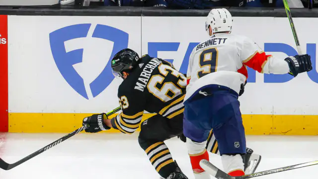 Boston Bruins captain Brad Marchand remains sidelined for Game 5 in Eastern Conference semifinals against Florida Panthers