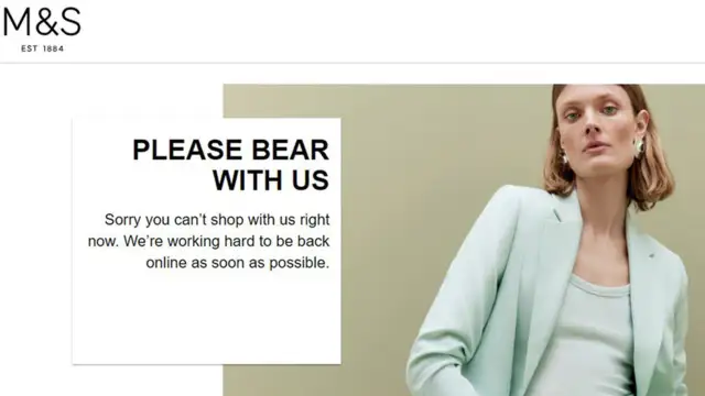 Marks & Spencer's online platform faced technical issues, disrupting customer shopping