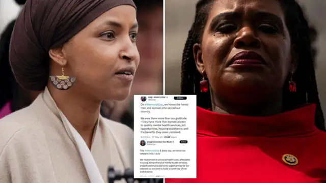 Reps. Ilhan Omar and Cori Bush face backlash for confusing Memorial Day with Veterans Day on social media