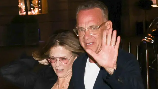Tom Hanks and Steven Spielberg's wives enjoy shopping and dinner in Paris