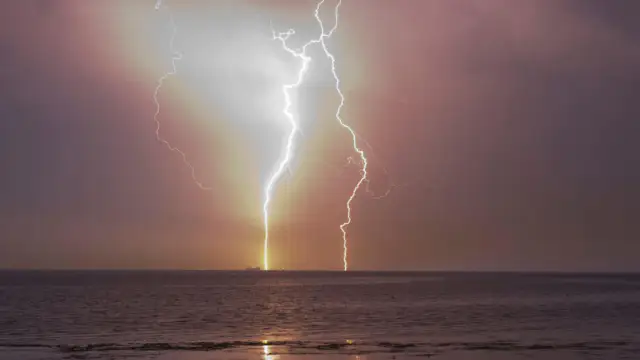 The Met Office issued a 10-hour warning for the storms