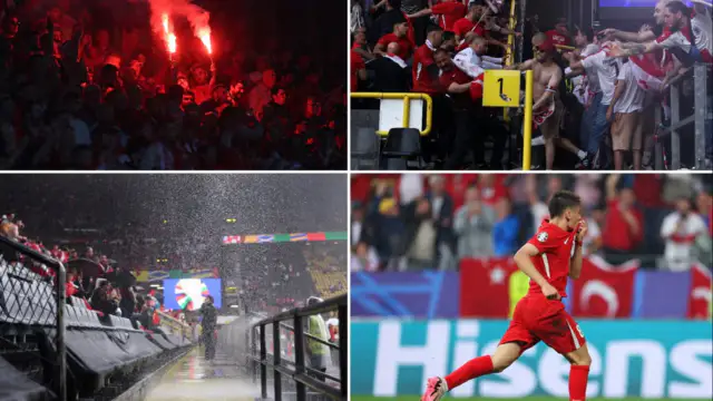 Chaotic scenes ensue as Turkey and Georgia fans clash in Dortmund stadium before Euro 2024 match