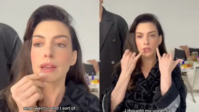 Anne Hathaway's clever lip plumping beauty hack gains attention