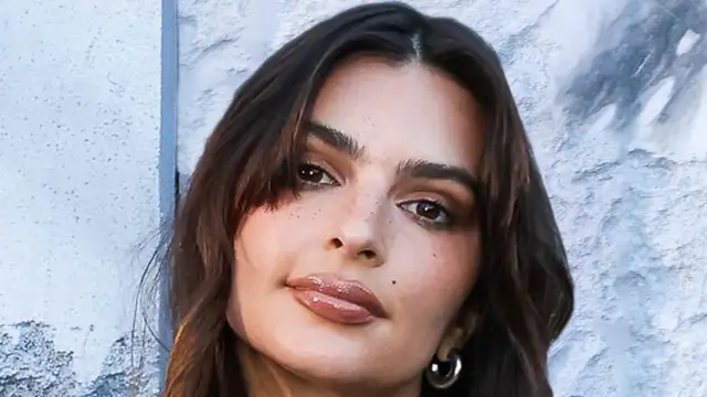Emily Ratajkowski is in Paris and she is in a silver studded top