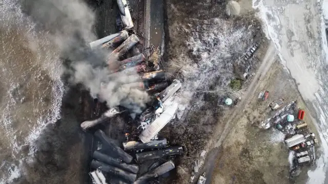 The train wreck in East Palestine, Ohio, last year was caused by a sensor that failed to catch the burning rail