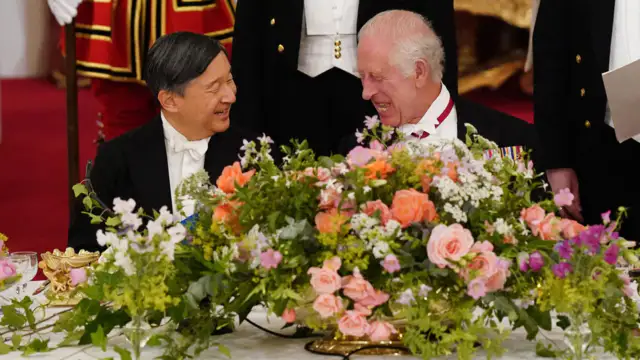 King Charles and Queen host grand state banquet for Emperor and Empress of Japan at Buckingham Palace