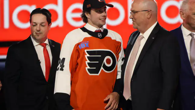 Jett Luchanko was selected with the 13th overall pick by Philadelphia in the NHL draft