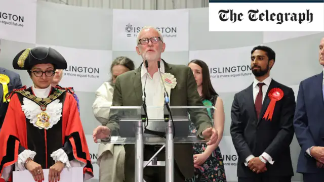 Jeremy Corbyn re-elected as MP after being ousted by Labour in Islington North