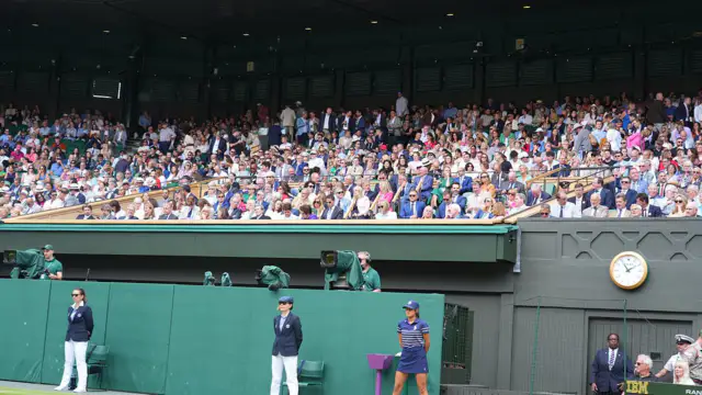 Stephen Fry and Lena Dunham attend Wimbledon in the Royal Box