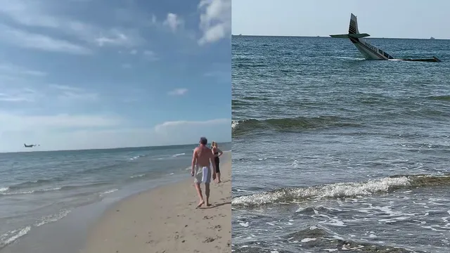 Pilot safely lands plane in ocean after engine failure off Florida coast