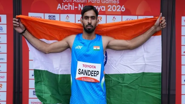Indian athletes Sandeep and Haney set world records to win gold at Asian Para Games