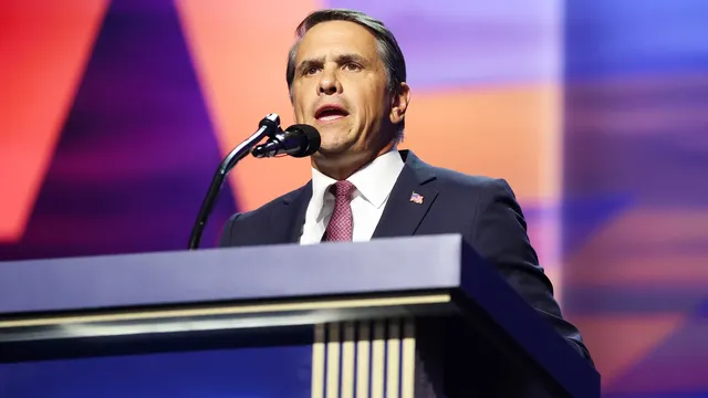 US Attorney General Todd Blanche speaks at Republican campaign event in North Carolina