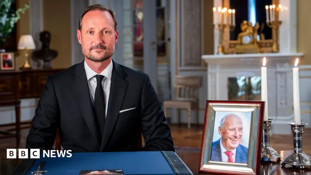 King Haakon VIII honors his father King Harald V in emotional tribute