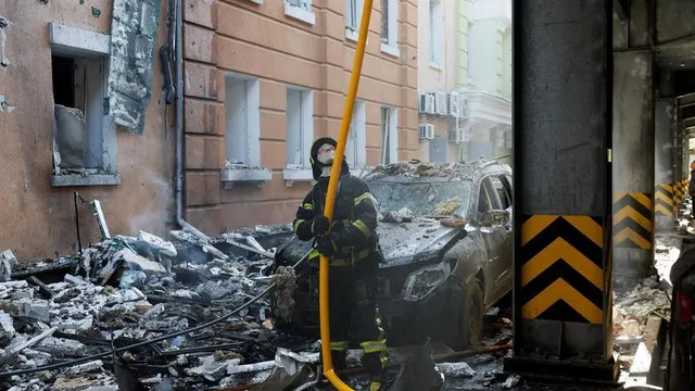 Russian drone strikes on Ukraine injure seven and damage businesses and storage facilities